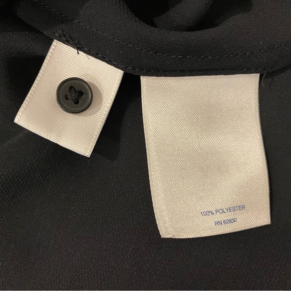 Lands’ End Black short sleeve polyester blouse (24W) - Picture 5 of 10